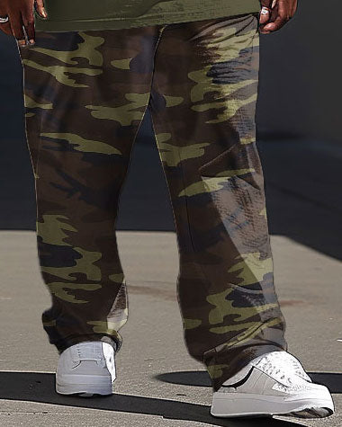 Big & Tall Colorblock Camouflage Streetwear Tank Top for big men view 3