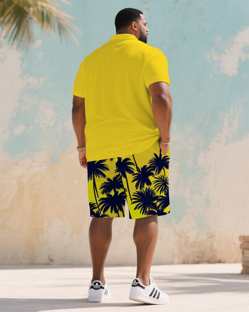 Big & Tall Yellow Graphic Jeans for big men view 4
