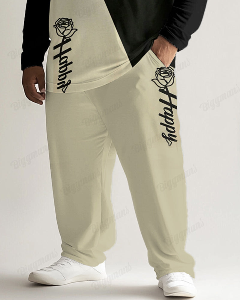 Big & Tall Graphic Polo Pants Set for big men view 3