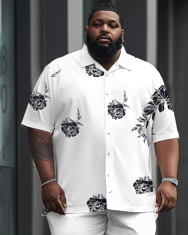 Big & Tall Graphic Floral Business Casual Jeans for big men view 2