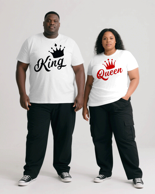 Big & Tall Black White Graphic T-Shirt Pants Set for big men view 1
