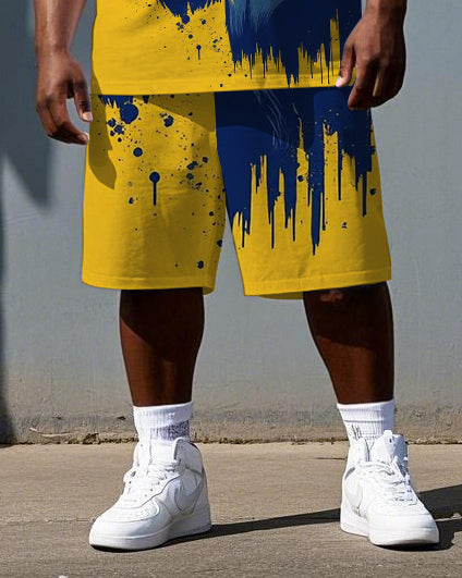 Big & Tall Streetwear Two-piece Set for big men view 3