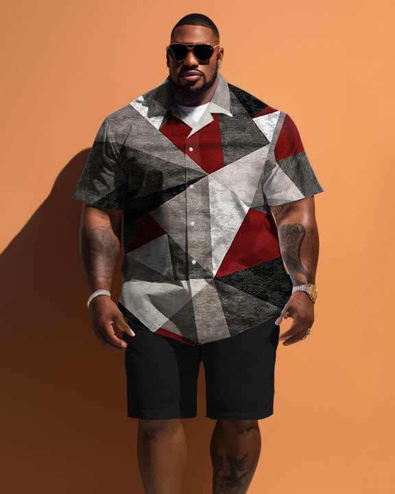Big & Tall Geometric Graphic Jeans for big men view 1