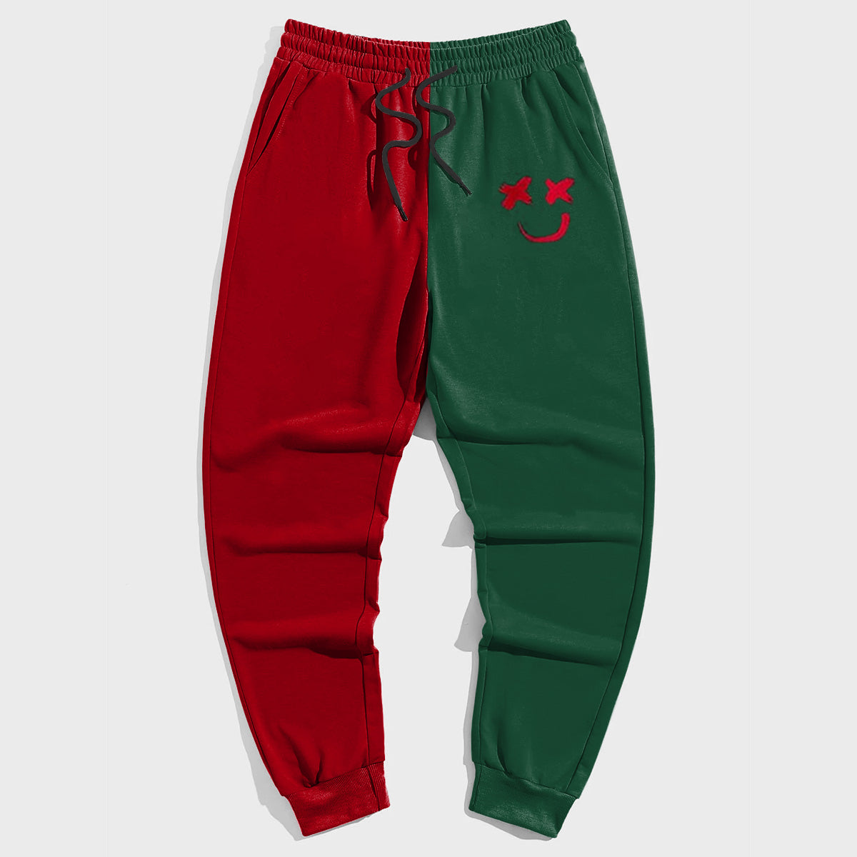 Big & Tall Red Green Streetwear Pants for big men