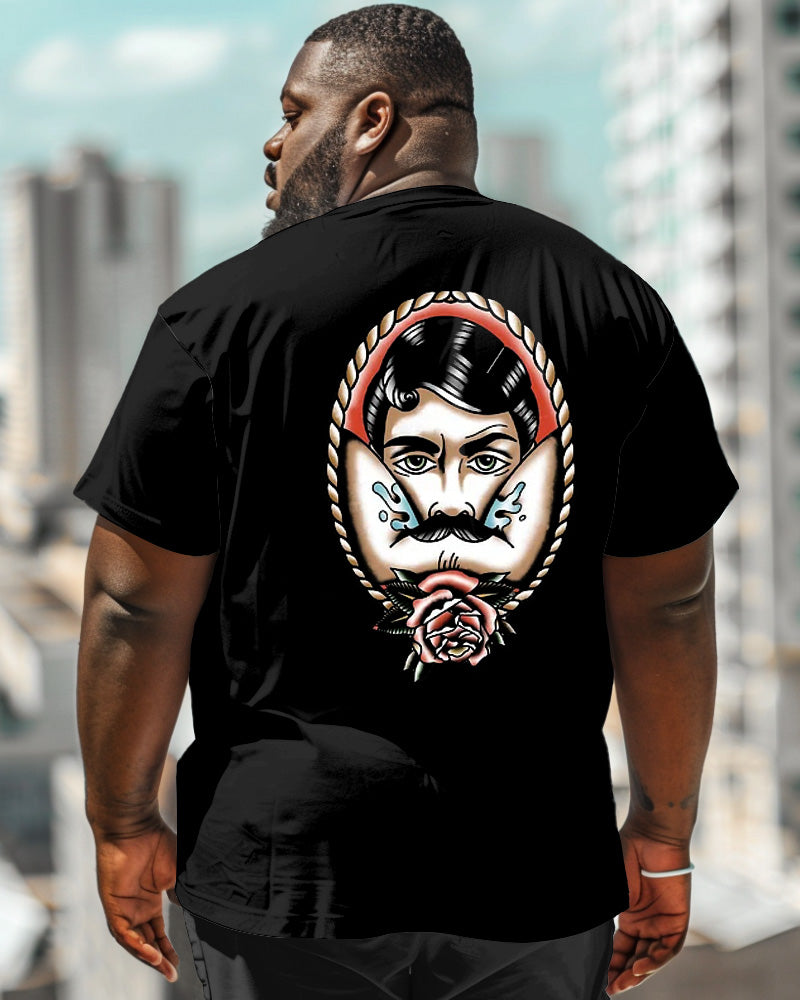 Big & Tall Graphic Floral Streetwear T-Shirt for big men view 1