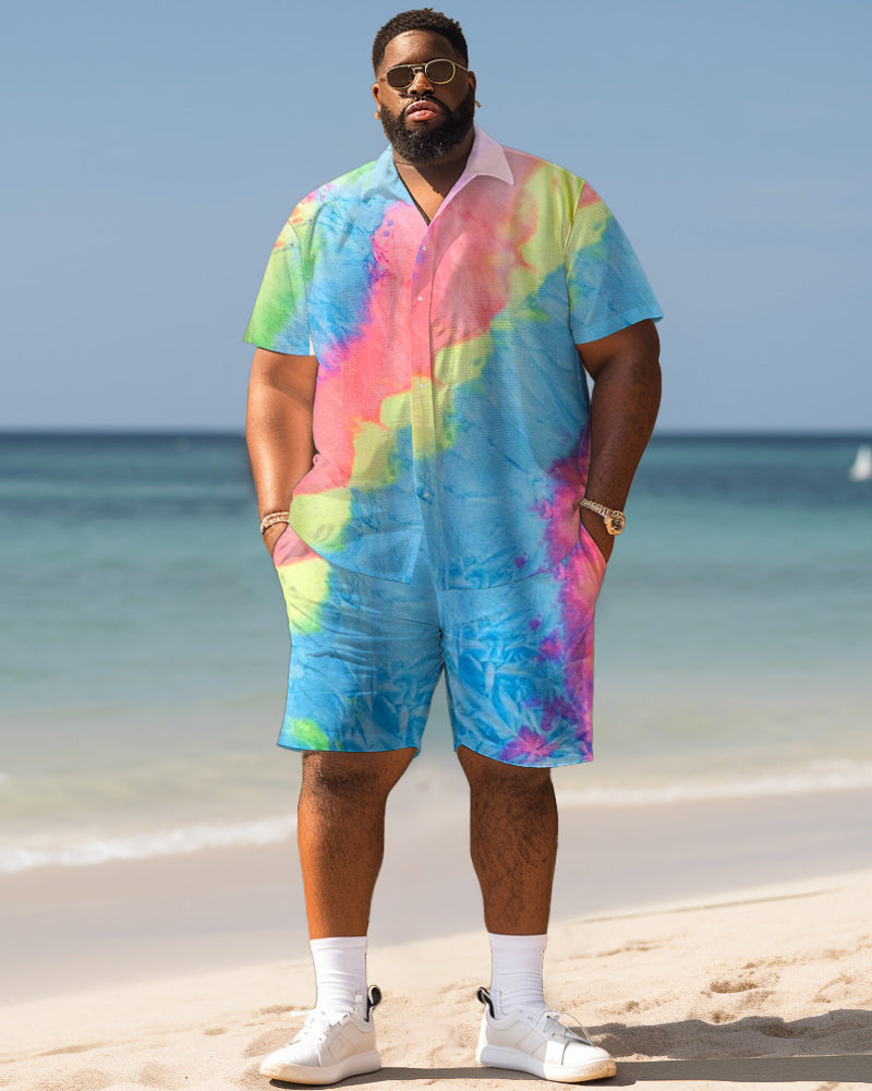 Big & Tall Hawaiian Graphic Jeans for big men view 1