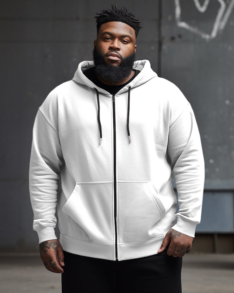 Big & Tall Solid Color Streetwear Hoodie for big men view 2