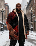 Big & Tall Black Red Graphic Hoodie for big men view 2