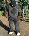 Big & Tall Streetwear T-Shirt Pants Set for big men