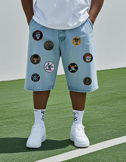 Big & Tall Denim Streetwear Skull Jeans for big men