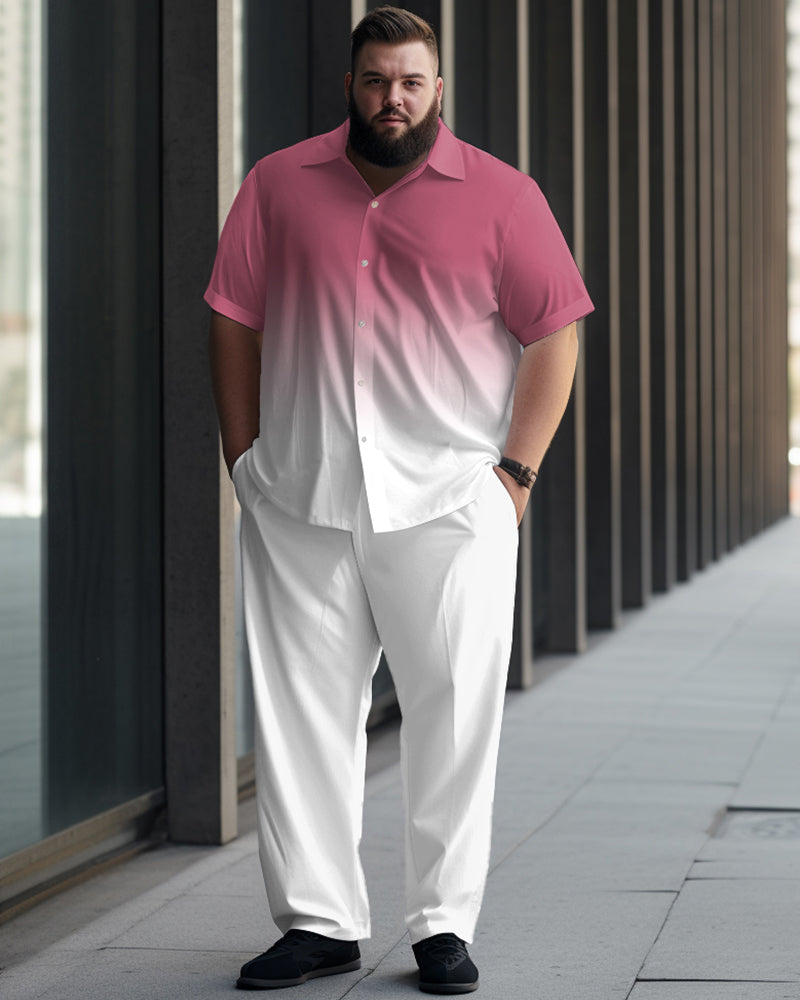 Big & Tall Gradient T-Shirt Pants Set for big men view 1