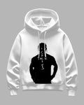 Big & Tall White Graphic Hoodie for big men view 1