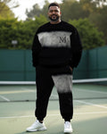 Big & Tall Graphic Hoodie Sweatpants Set for big men view 1