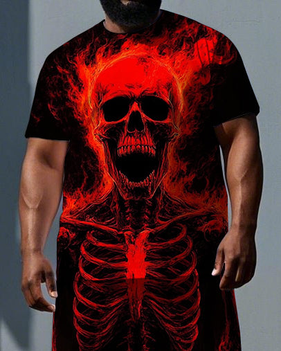 Big & Tall Graphic Skull Two-piece Set for big men view 2