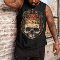 Big & Tall Graphic Skull Tank Top for big men view 2