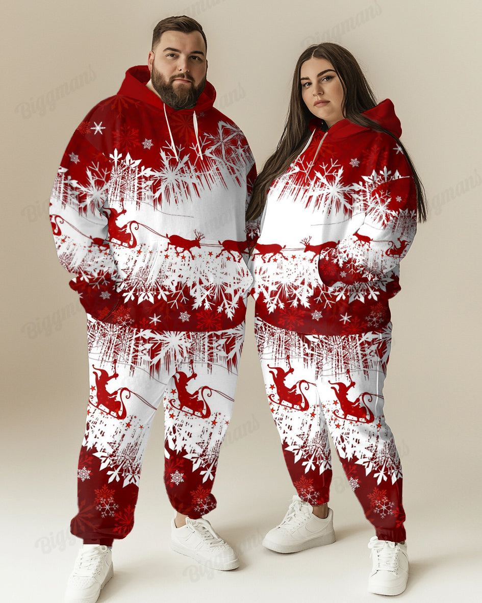Big & Tall Graphic Hoodie Sweatpants Set for big men view 1
