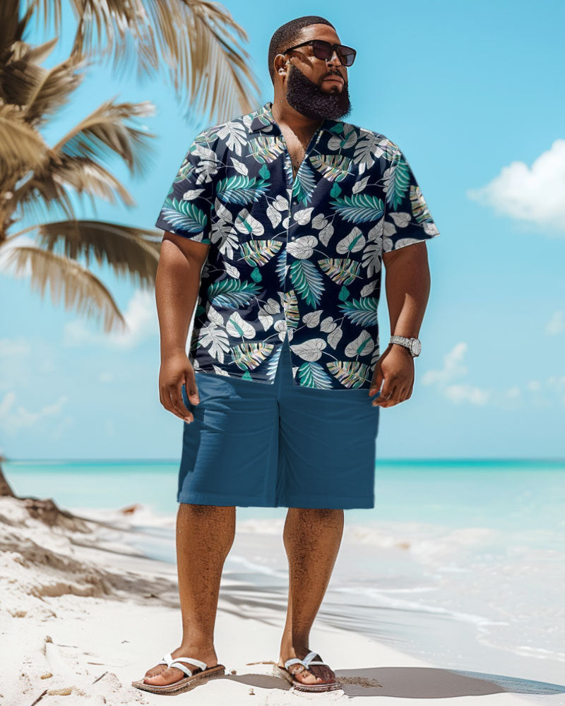 Big & Tall Hawaiian Tropical Graphic Jeans for big men view 2