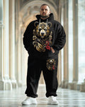 Big & Tall Streetwear Hoodie Sweatpants Set for big men view 1