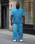 Big & Tall Streetwear T-Shirt Pants Set for big men view 1