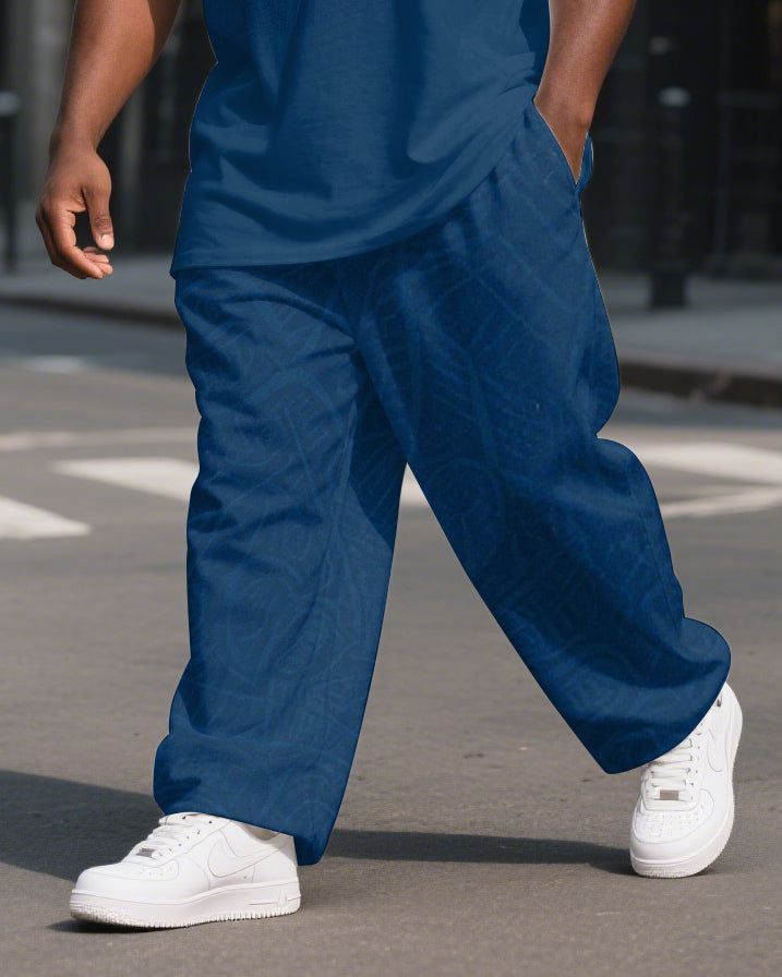 Big & Tall Streetwear T-Shirt Pants Set for big men view 3