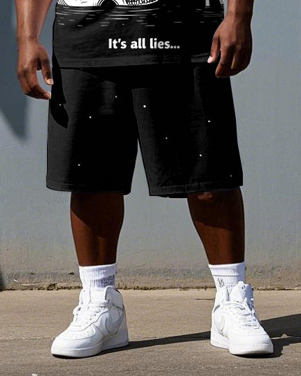 Big & Tall Graphic Skull Two-piece Set for big men view 3