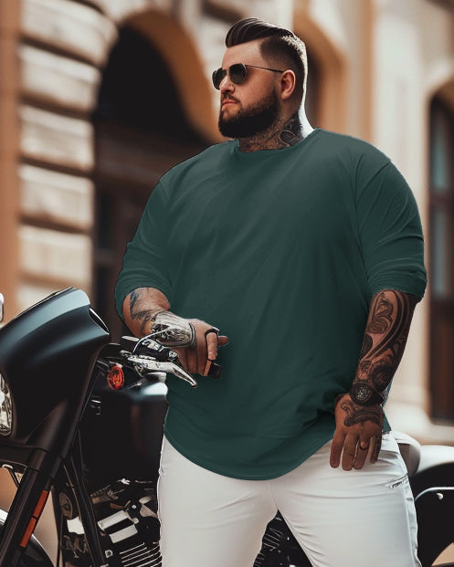 Big & Tall Solid Color T-Shirt for big men view 10