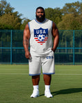 Big & Tall Graphic Athletic Two-piece Set for big men view 1