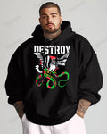 Big & Tall Athletic Streetwear Hoodie Sweatpants Set for big men view 1