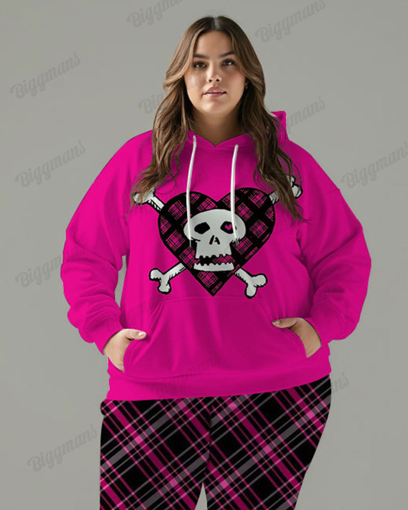 Big & Tall Graphic Streetwear Hoodie Sweatpants Set for big men view 2