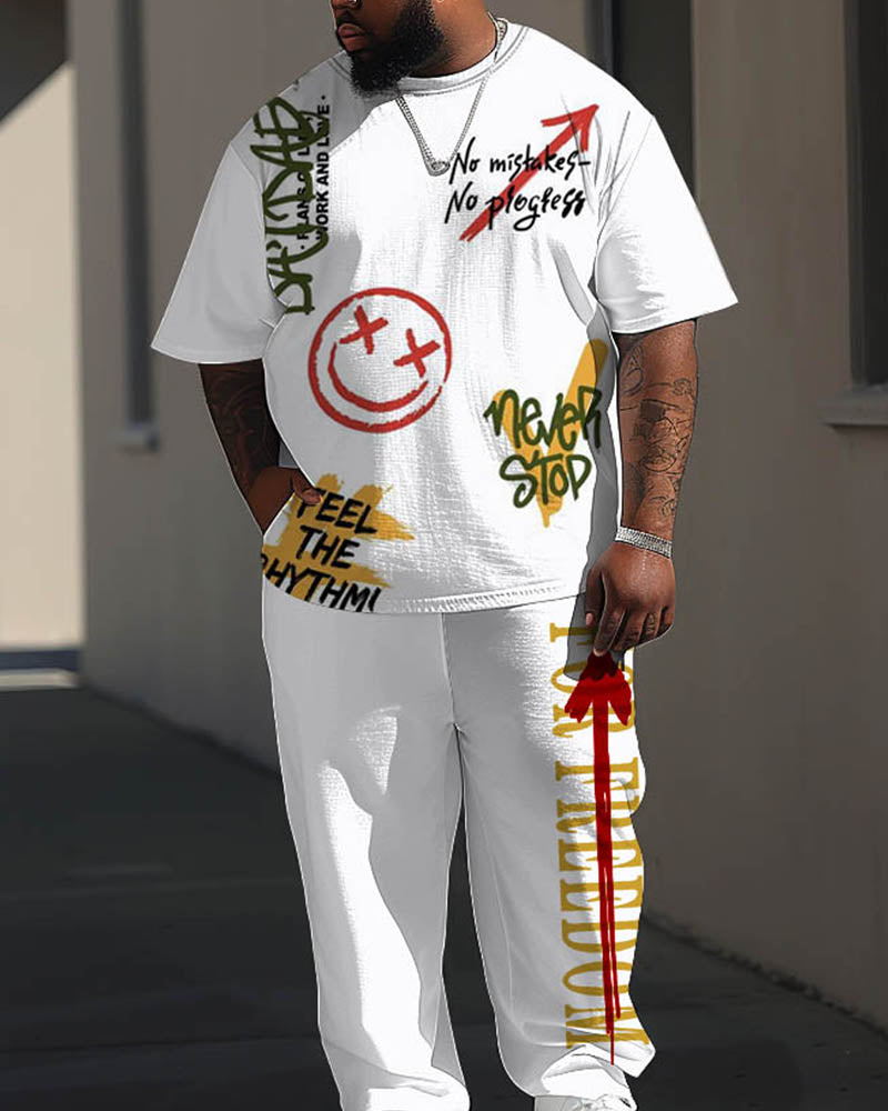 Big & Tall Streetwear Two-piece Set for big men view 4