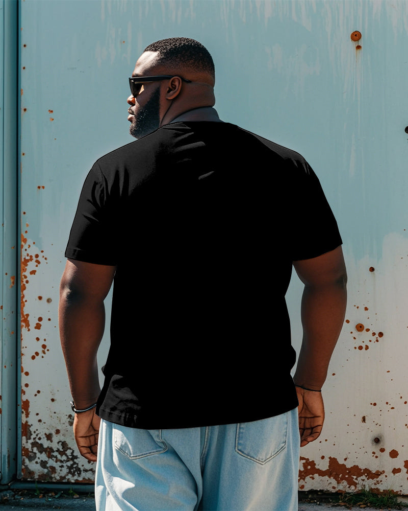 Big & Tall Black Juneteenth Graphic T-Shirt for big men view 3