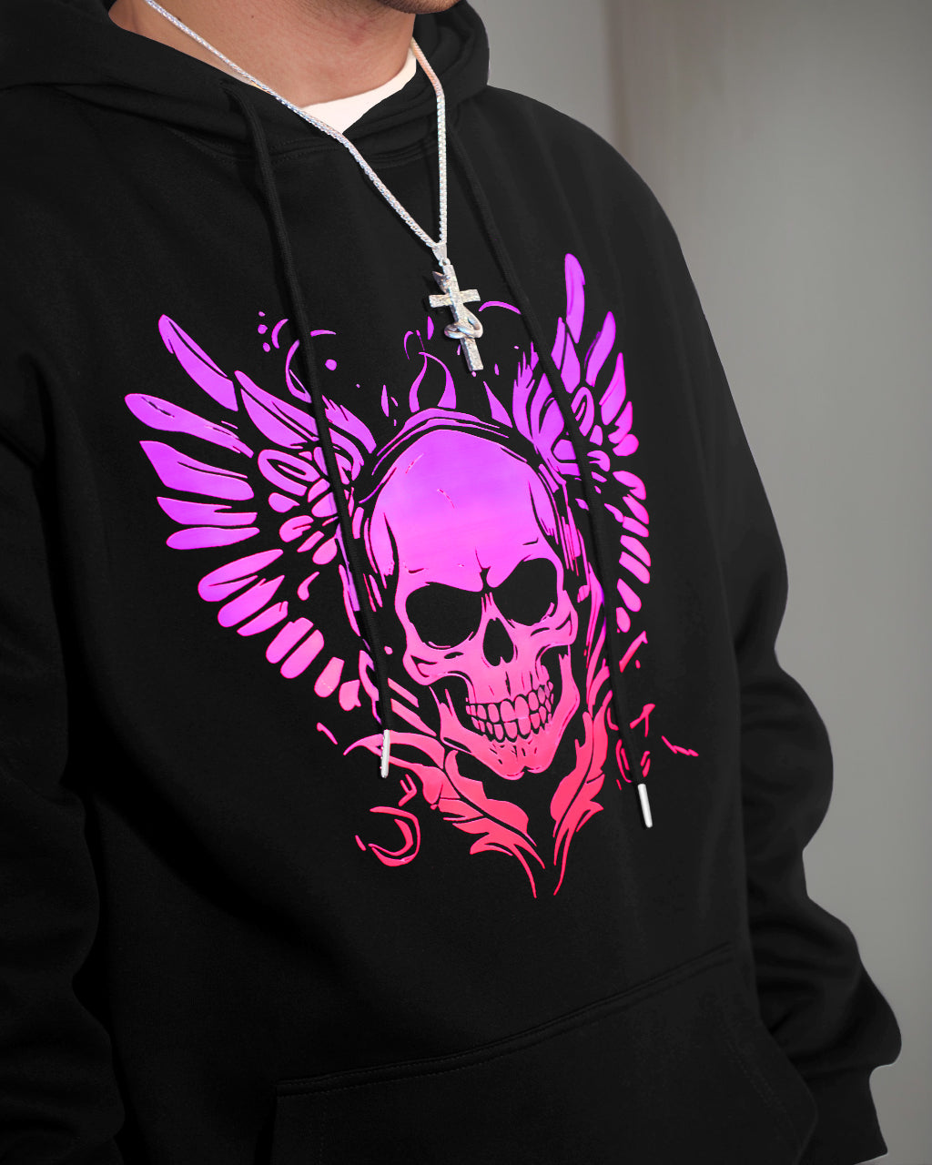 Big & Tall Skull Hoodie for big men view 4