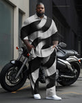 Big & Tall Colorblock Geometric Vest Pants Set for big men view 1