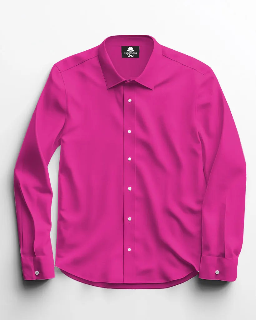 Big & Tall Solid Color Shirt Pants Set for big men view 35