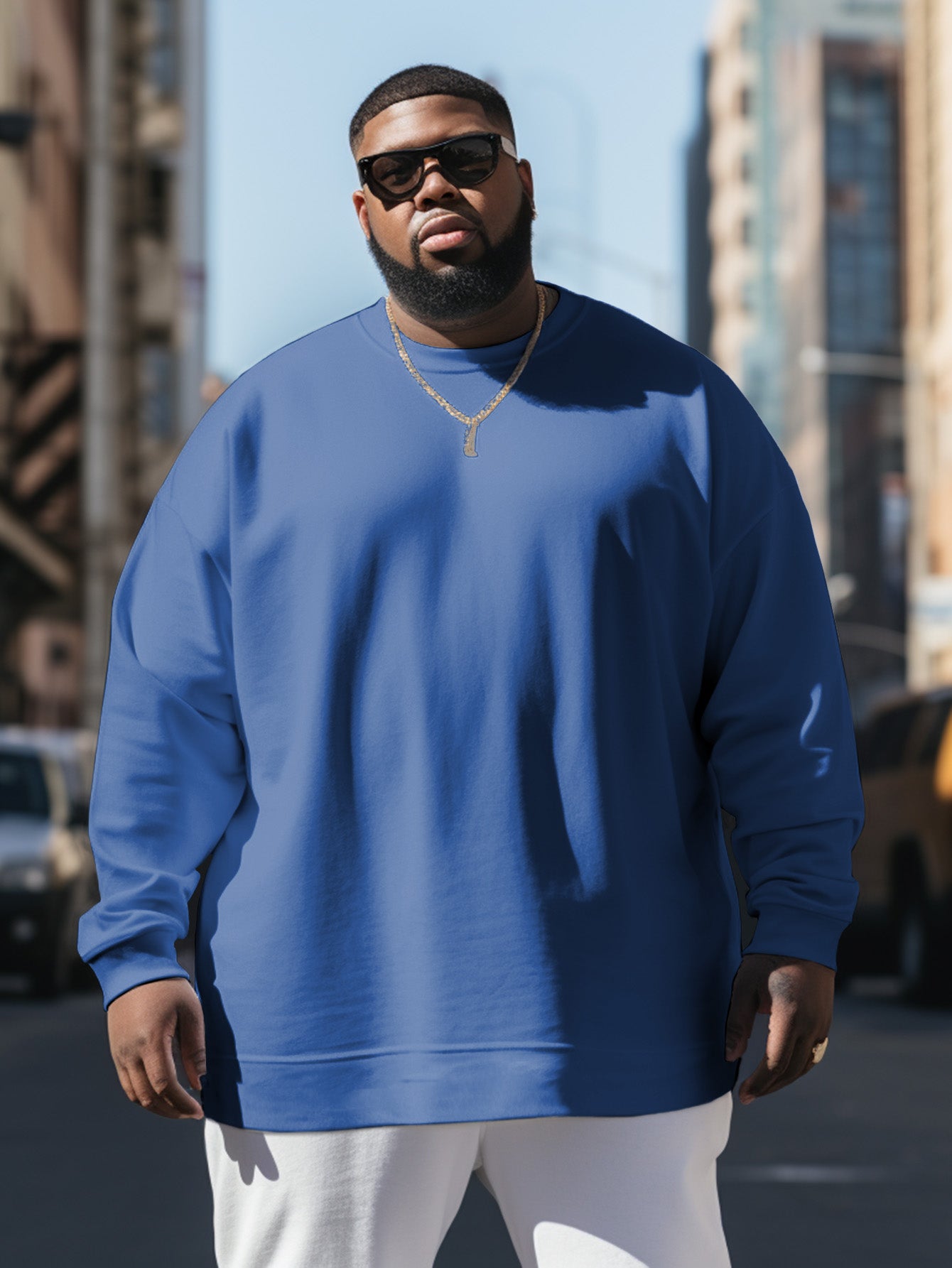 Big & Tall Solid Color Streetwear Men's Clothing for big men view 5