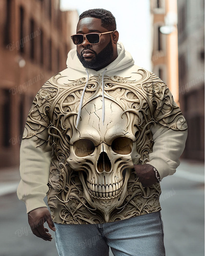 Big & Tall Graphic Streetwear Hoodie Sweatpants Set for big men