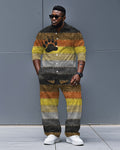 Big & Tall Colorblock T-Shirt Pants Set for big men view 1