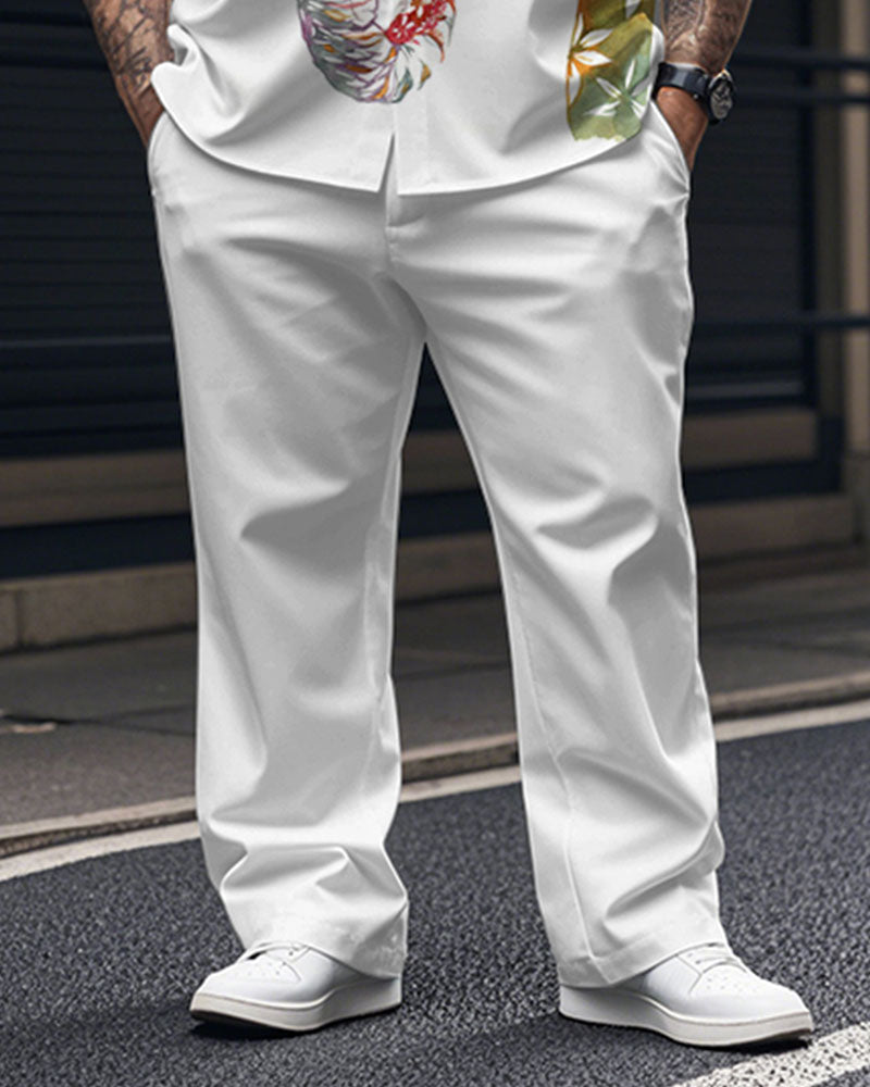 Big & Tall Gradient Graphic T-Shirt Pants Set for big men view 3