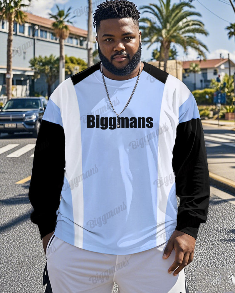 Big & Tall Colorblock Graphic Men's Clothing for big men