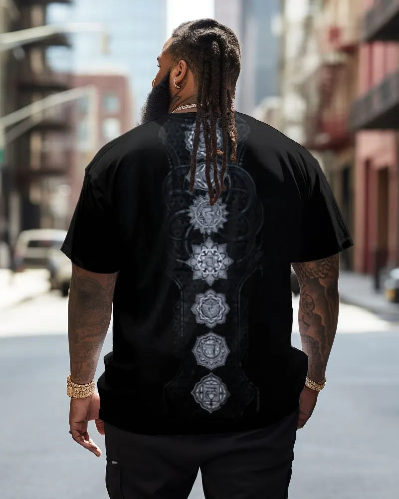 Big & Tall Streetwear T-Shirt Pants Set for big men view 2