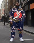 Big & Tall Streetwear Hoodie Sweatpants Set for big men view 1