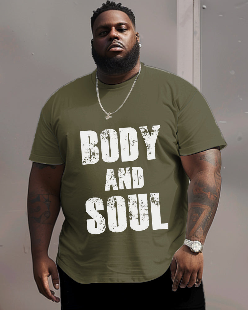 Big & Tall Black White Graphic T-Shirt for big men view 2