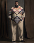 Big & Tall Gradient Graphic T-Shirt Pants Set for big men view 1