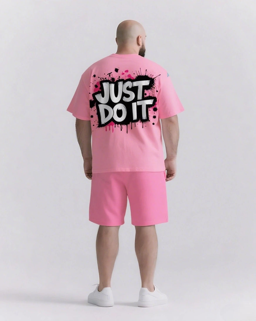 Big & Tall Graphic Streetwear Two-piece Set for big men view 7