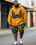 Big & Tall Graffiti Camouflage Streetwear Hoodie for big men view 1