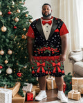 Big & Tall Streetwear T-Shirt Shorts Set for big men view 1