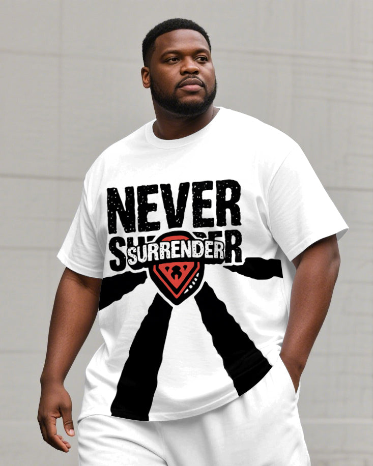Big & Tall Streetwear T-Shirt Pants Set for big men view 2