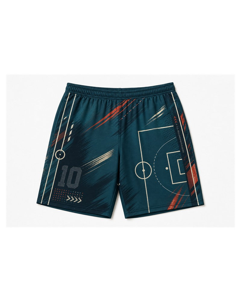 Big & Tall Graphic Polo Shorts Set for big men view 3