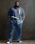 Big & Tall Gradient T-Shirt Shorts Set for big men view 1