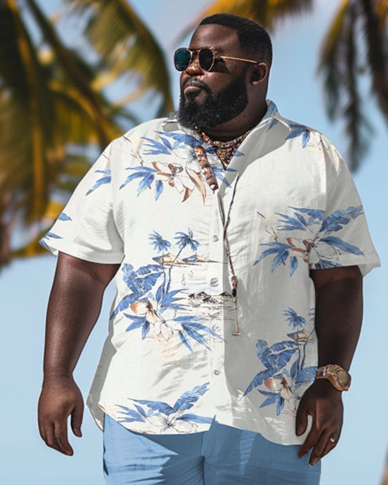 Big & Tall Hawaiian Graphic Jeans for big men view 2